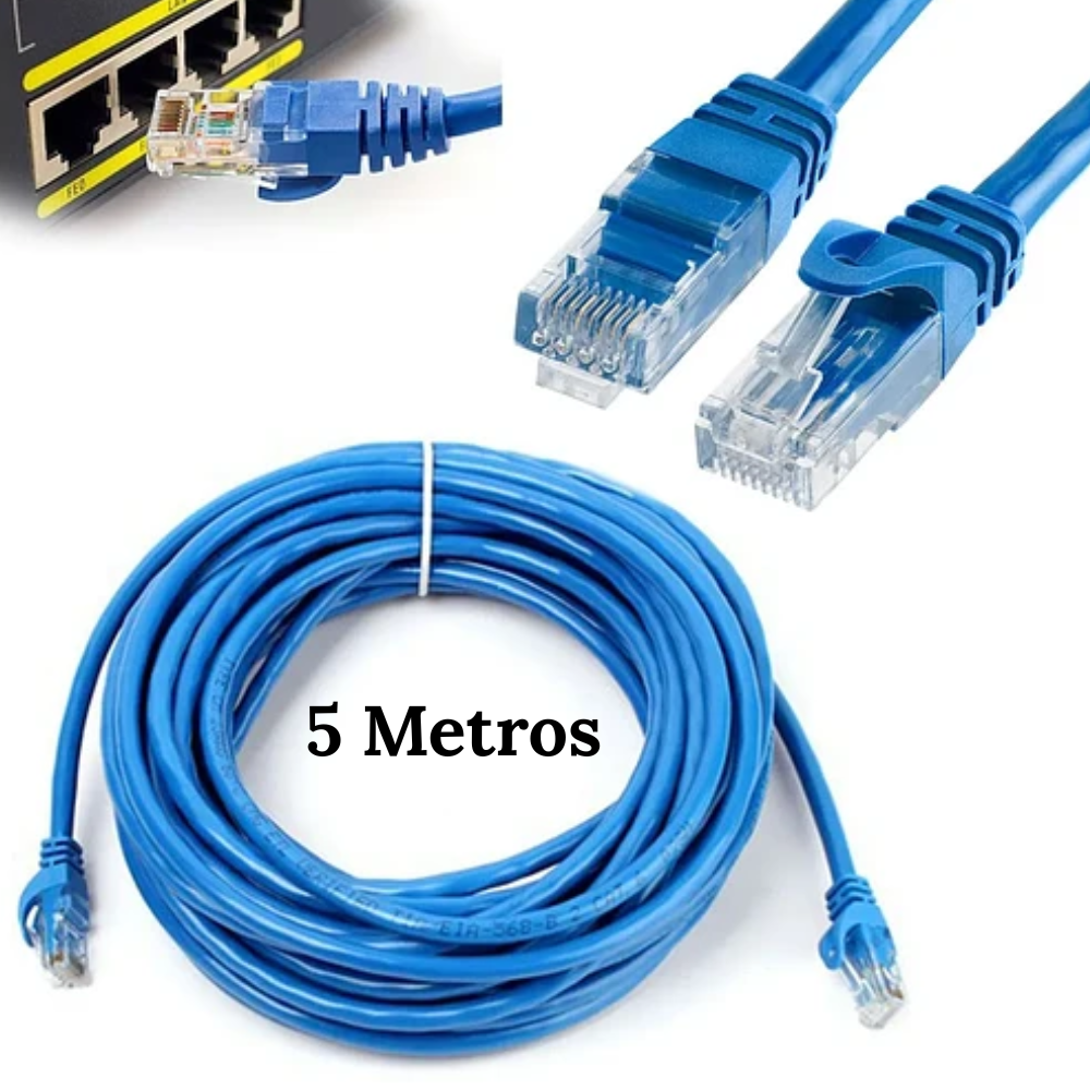 Cable Lan De Internet Cat5e 5 Metros